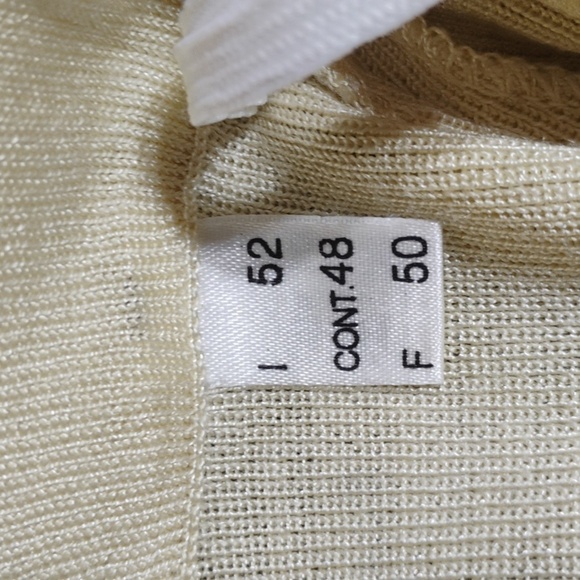 Vintage Donna GISPA Knit Cream Wide Leg, High Waisted Pants - Picture 14 of 14